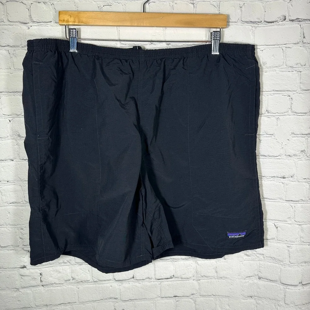 Patagonia Baggies Longs Shorts Mens XXL Black Nylon Mesh Lined Swim Trunks 58032